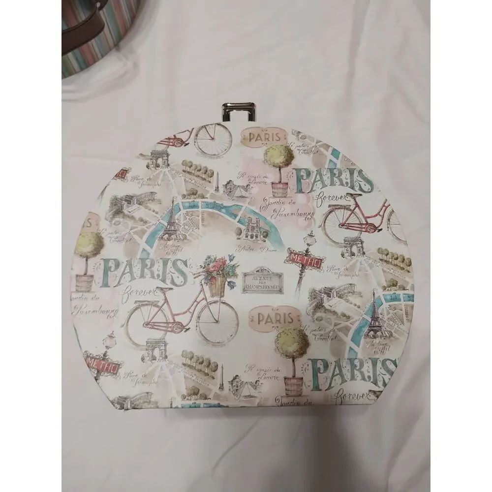 Ashland Decorative Storge Boxs Parisian Bicycle Themed Set Of 3 - Picture 4 of 9